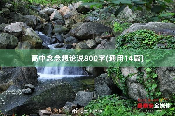 高中念念想论说800字(通用14篇)